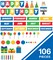 Carson Dellosa 106 pc Bundle of Birthday Decorations, Calendar Monthly Headers, Hats, Presents, Candles, Cake, and Balloon Cutouts for Party, Classroom, Bulletin Board, and Wall Decor